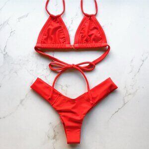 Red Montce Bikini Set